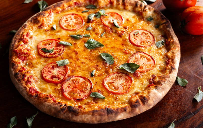Via 313 Margherita pizza with fresh basil and tomato