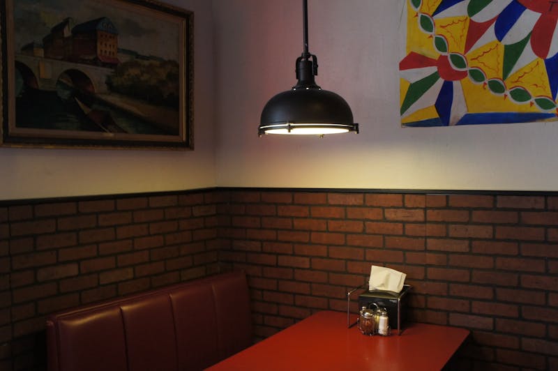 Via 313 cozy corner seating perfect for intimate dinners and group gatherings