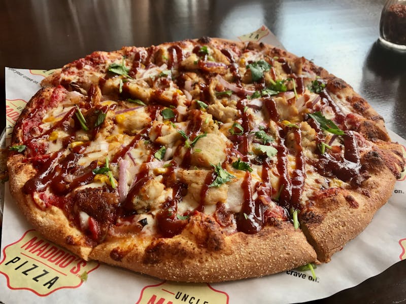 Via 313 Garden Delight vegan pizza with fresh vegetables